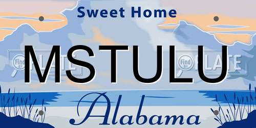 MSTULU Alabama License Plate