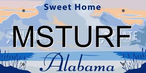 MSTURF Alabama License Plate