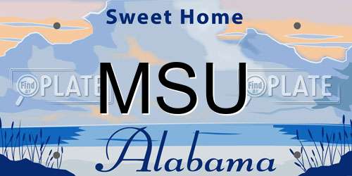 MSU Alabama License Plate