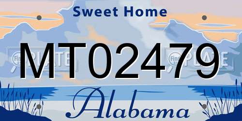 MT02479 Alabama License Plate