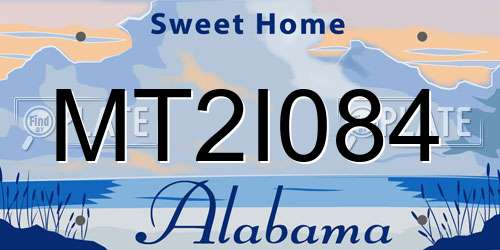 MT2I084 Alabama License Plate
