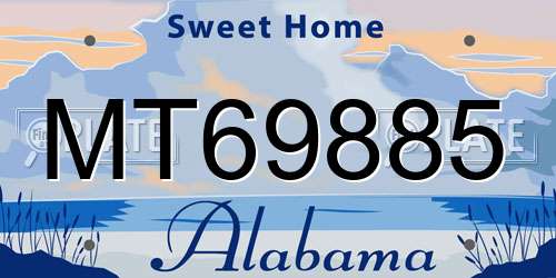 MT69885 Alabama License Plate