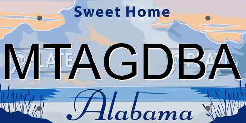 MTAGDBA Alabama License Plate