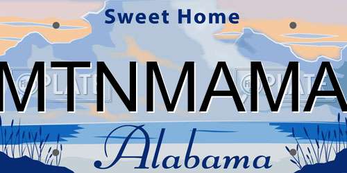 MTNMAMA Alabama License Plate