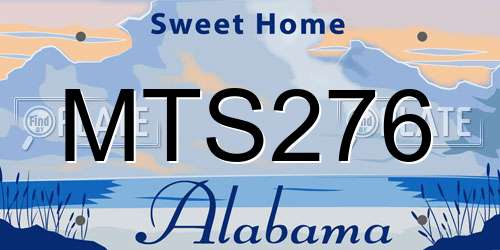 MTS276 Alabama License Plate