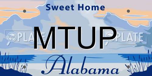 MTUP Alabama License Plate