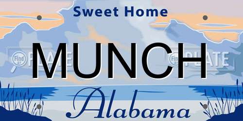 MUNCH Alabama License Plate