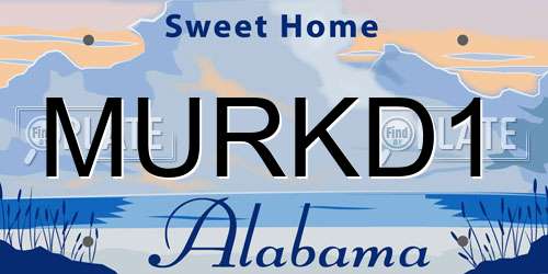 MURKD1 Alabama License Plate