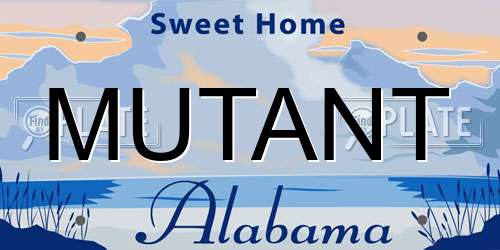MUTANT Alabama License Plate