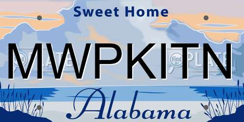 MWPKITN Alabama License Plate