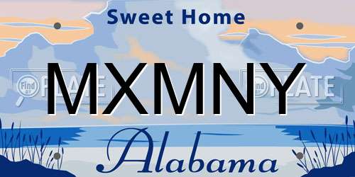 MXMNY Alabama License Plate