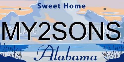 MY2SONS Alabama License Plate