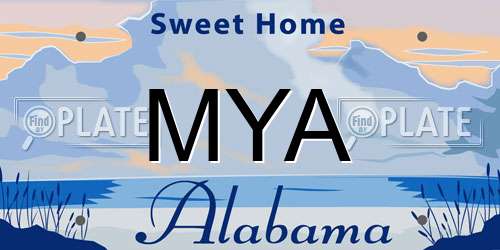 MYA Alabama License Plate
