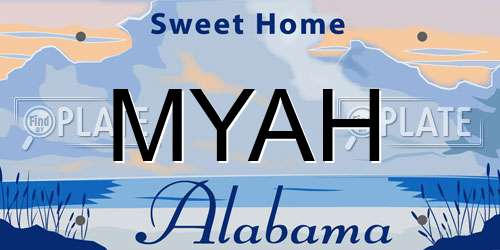 MYAH Alabama License Plate
