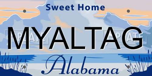 MYALTAG Alabama License Plate