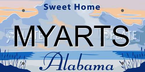 MYARTS Alabama License Plate