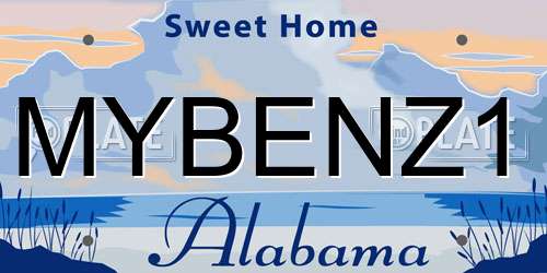 MYBENZ1 Alabama License Plate