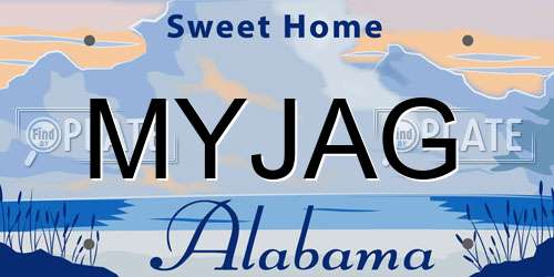 MYJAG Alabama License Plate