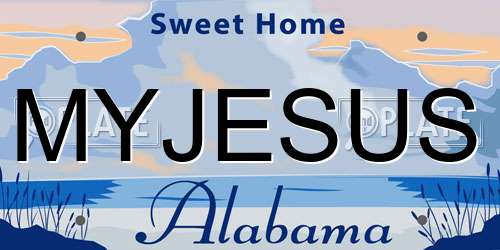 MYJESUS Alabama License Plate