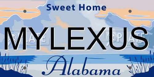 MYLEXUS Alabama License Plate