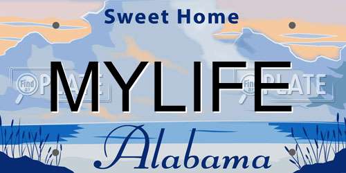 MYLIFE Alabama License Plate