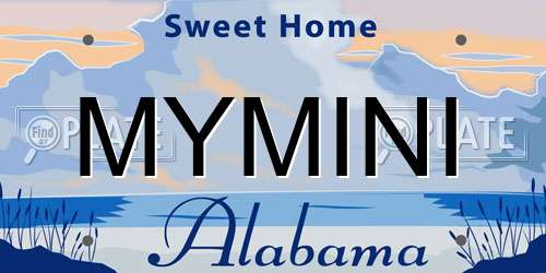 MYMINI Alabama License Plate