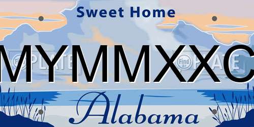 MYMMXXC Alabama License Plate