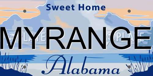 MYRANGE Alabama License Plate