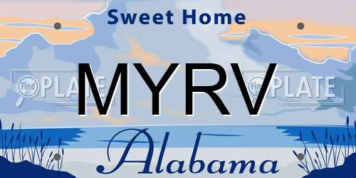 MYRV Alabama License Plate