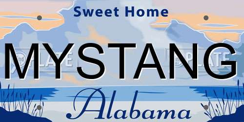 MYSTANG Alabama License Plate