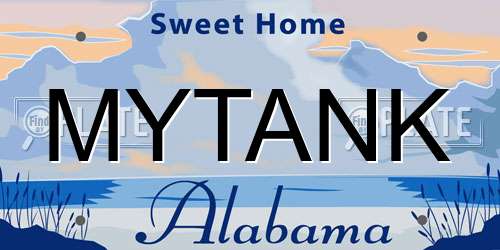 MYTANK Alabama License Plate