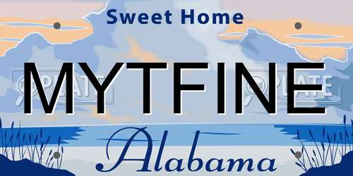 MYTFINE Alabama License Plate