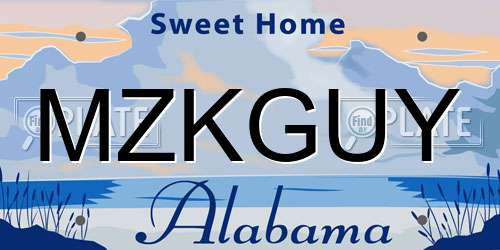 MZKGUY Alabama License Plate
