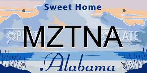 MZTNA Alabama License Plate