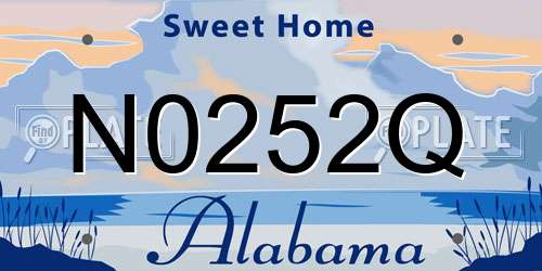 N0252Q Alabama License Plate