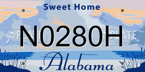 N0280H Alabama License Plate