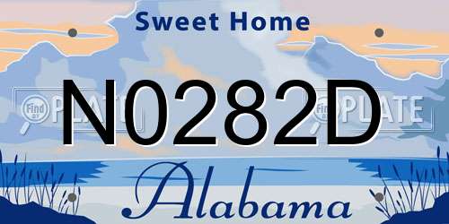 N0282D Alabama License Plate