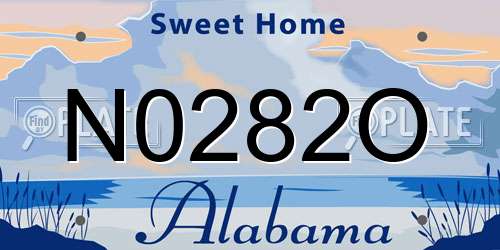 N0282O Alabama License Plate