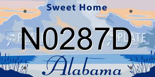 N0287D Alabama License Plate