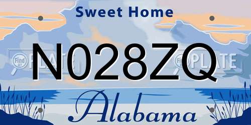 N028ZQ Alabama License Plate