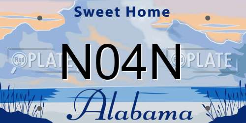 N04N Alabama License Plate