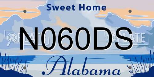 N060DS Alabama License Plate
