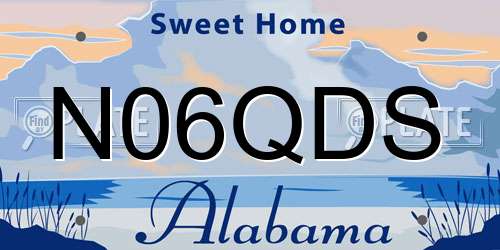 N06QDS Alabama License Plate