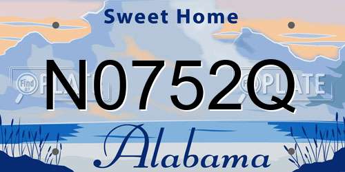 N0752Q Alabama License Plate