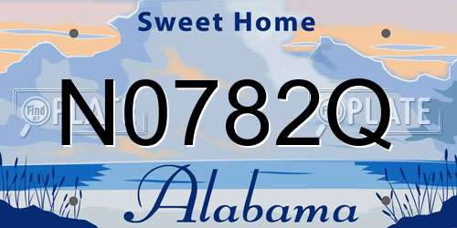 N0782Q Alabama License Plate