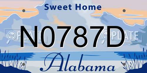 N0787D Alabama License Plate