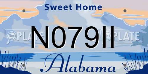 N079II Alabama License Plate