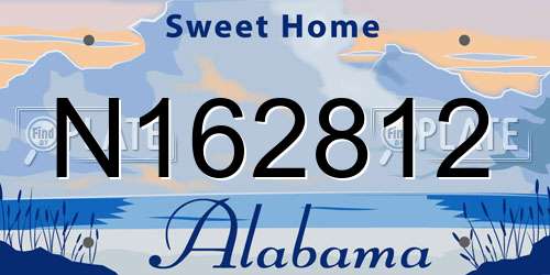 N162812 Alabama License Plate