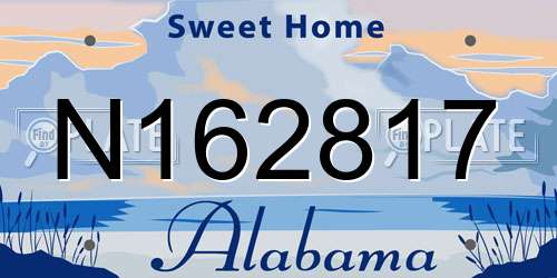 N162817 Alabama License Plate
