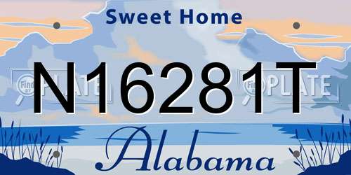 N16281T Alabama License Plate